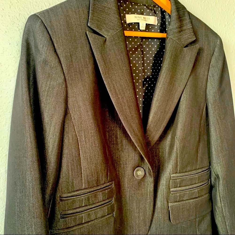 Nine West Suite Separates Tailored Denim Blazer